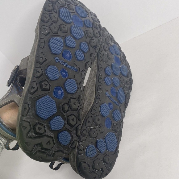 Columbia Hiking Sandals Mens Sz 12 Gray Shoes Bm4398-231 Hook And Loop Omni Grip - Picture 7 of 7